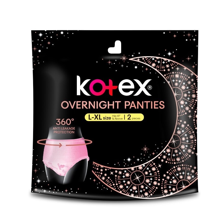 Overnight Panties L-XL (2s) - Period Panties with 360⁰ Anti-Leakage Protection Disposable