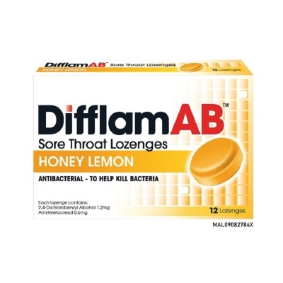 DIFFLAM AB Sore Throat Lozenges Honey Lemon 12's