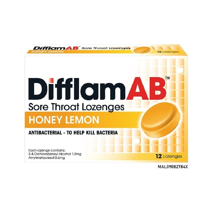 AB Sore Throat Lozenges Honey Lemon 12's