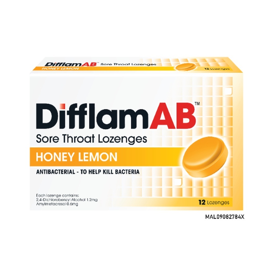 AB Sore Throat Lozenges Honey Lemon 12's