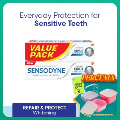 SENSODYNE - Repair and Protect Whitening Sensitive Toothpaste 2x100g