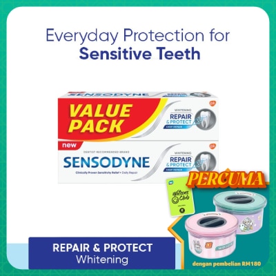 SENSODYNE Repair and Protect Whitening Sensitive Toothpaste 2x100g