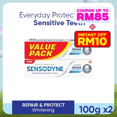 SENSODYNE Repair and Protect Whitening Sensitive Toothpaste 2x100g