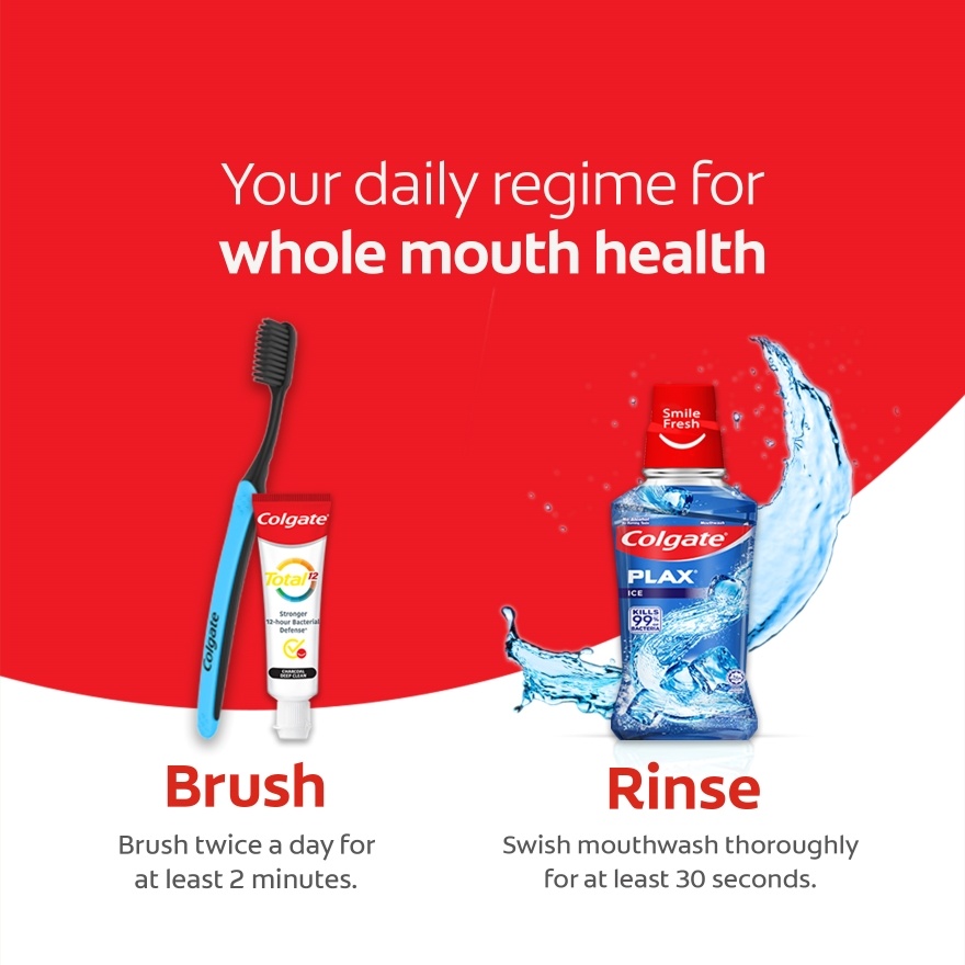 Colgate Total Charcoal Deep Clean Toothpaste (35G) + Slimsoft Charcoal Toothbrush Travel Kit image