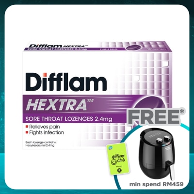 DIFFLAM Hextra Sore Throat Lozenges 2.4mg 12's