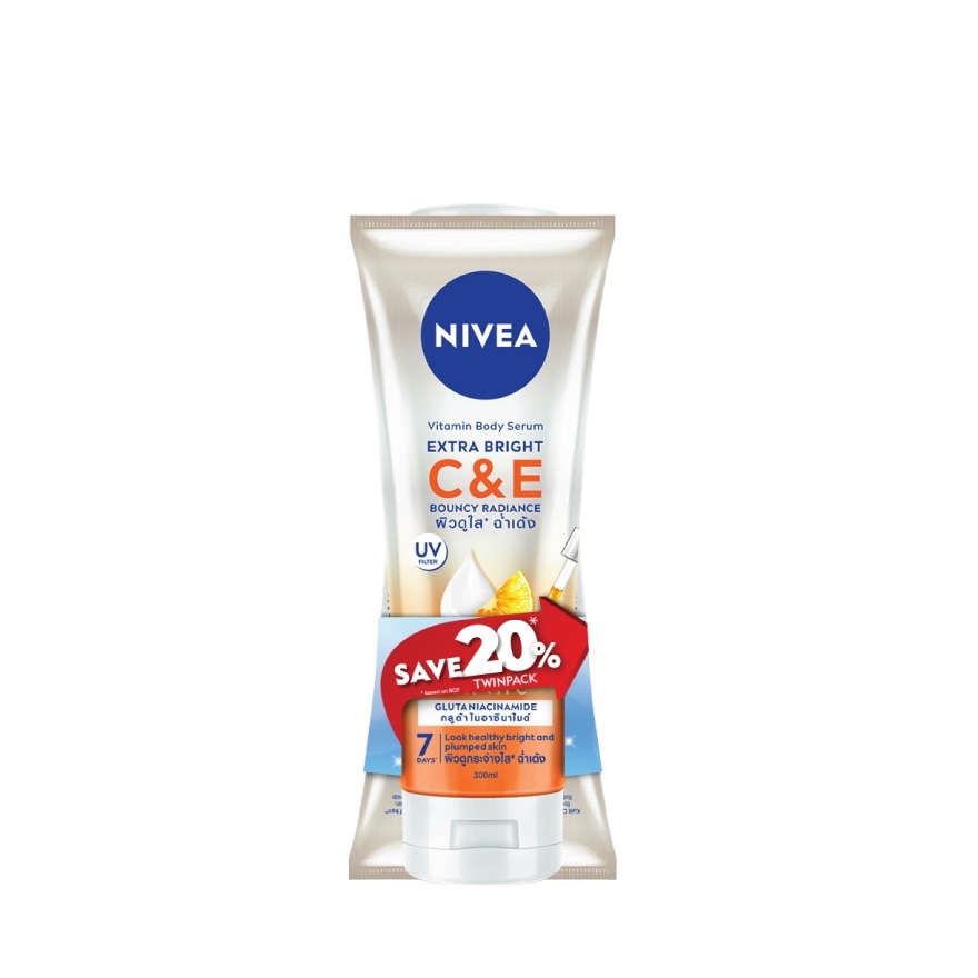 Extra Bright &E Vitamin Lotion 320ml Twin Pack