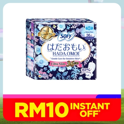 SOFY Hadaomoi Night Ultra Slim Wing 36cm 10's