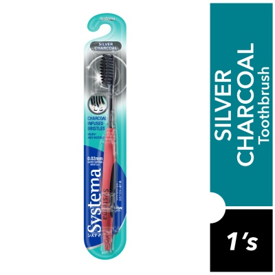 SYSTEMA Toothbrush Silver Charcoal 1s image