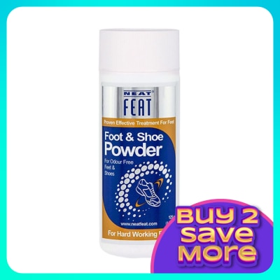 NEAT FEAT Foot & Shoe Powder Eliminating Feet and Shoe Odours 125g