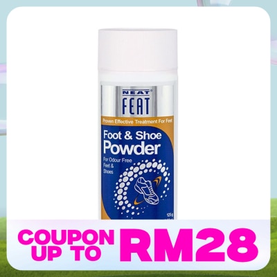 NEAT FEAT Foot & Shoe Powder Eliminating Feet and Shoe Odours 125g