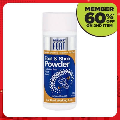 NEAT FEAT Foot & Shoe Powder Eliminating Feet and Shoe Odours 125g