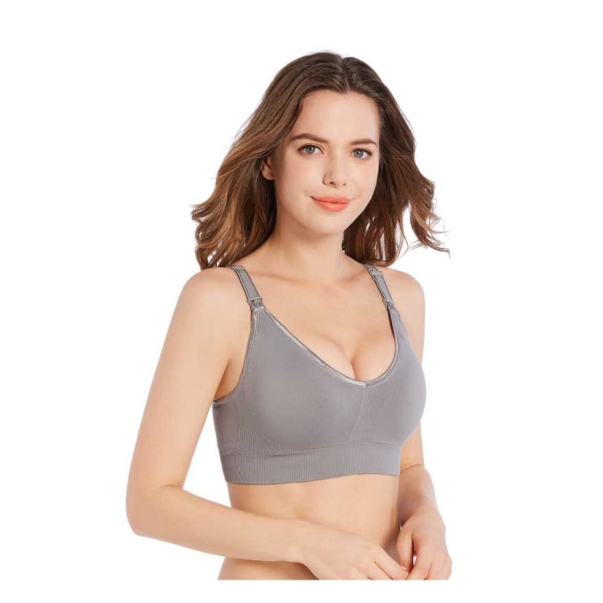 Luxe Nursing Bra XL Grey