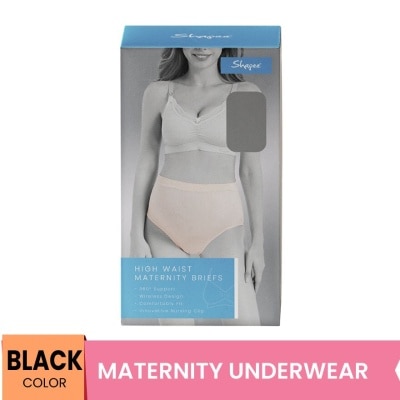 SHAPEE High Waist Maternity Briefs Black (2pc)