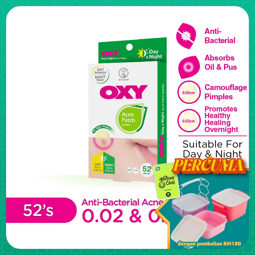 Anti Bacterial Acne Day & night Patch 52s