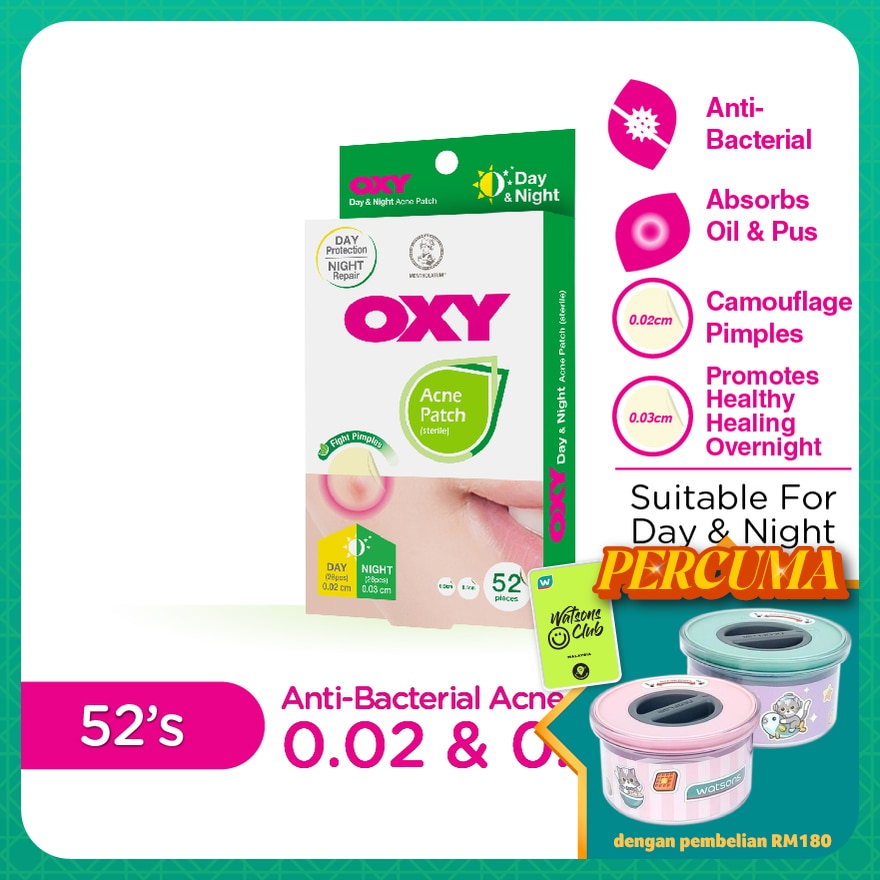 Anti Bacterial Acne Day & night Patch 52s