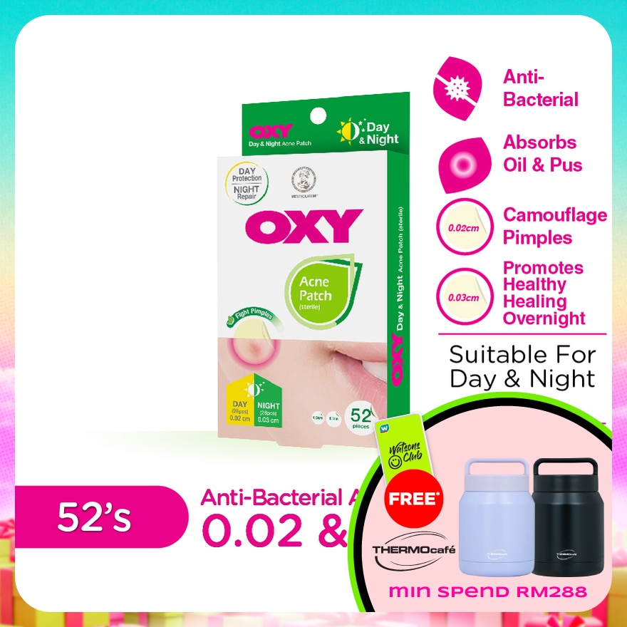 Anti Bacterial Acne Day & night Patch 52s