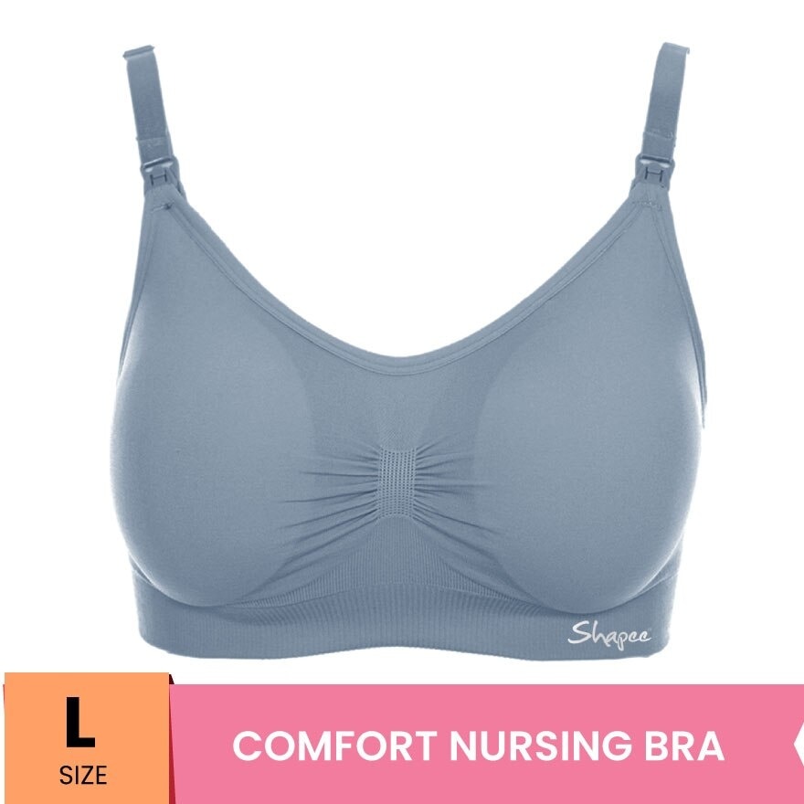 Classic Nursing Bra L Dusty Blue