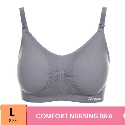 SHAPEE Classic Nursing Bra L Grey