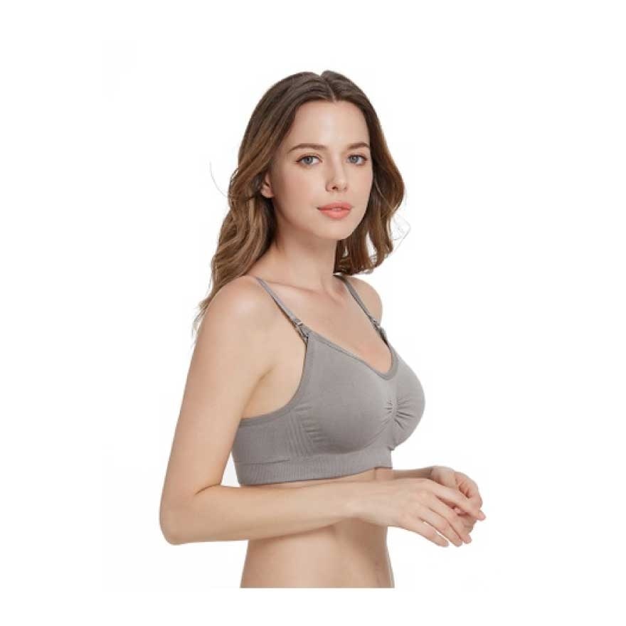 Classic Nursing Bra L Grey