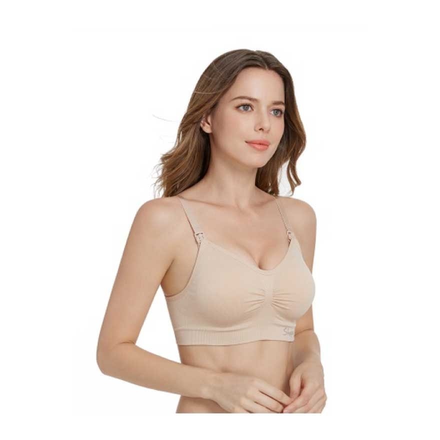 Classic Nursing Bra L Beige