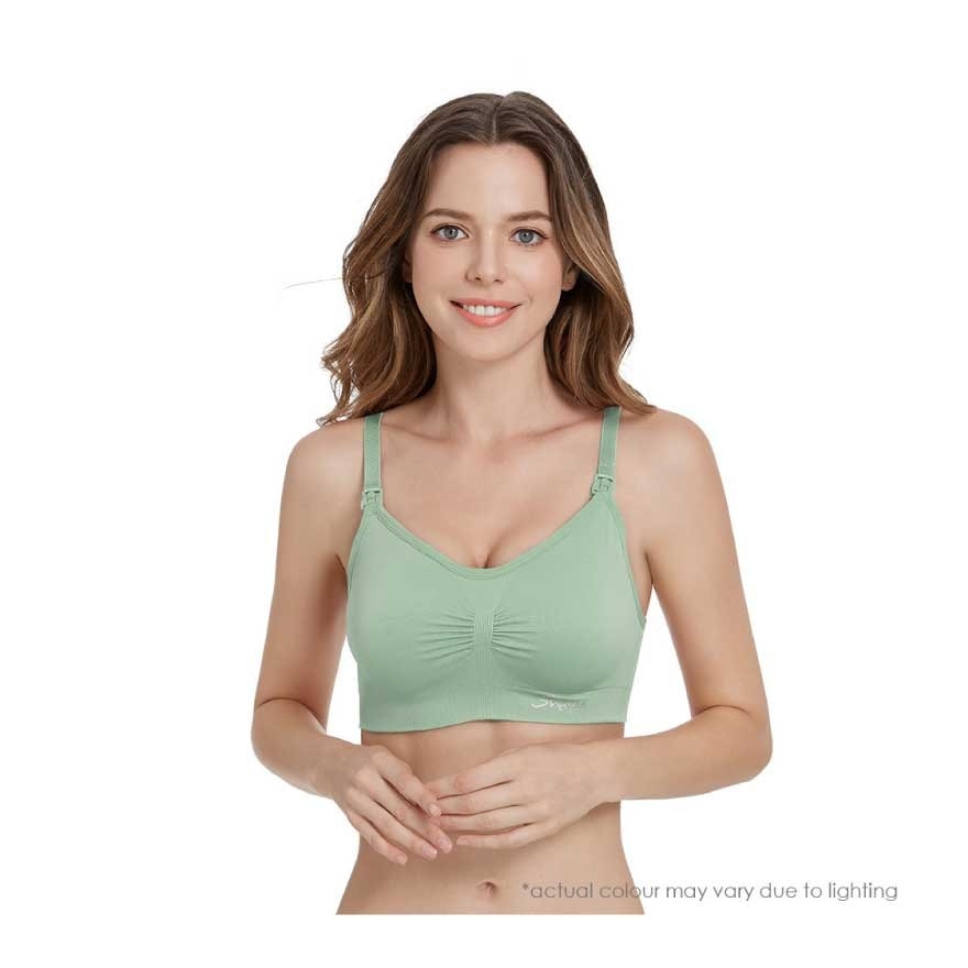 Classic Nursing Bra M Green