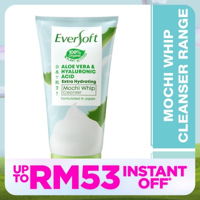 EVERSOFT Aloe Vera and Hyaluronic Acid Whip Cleanser 120G