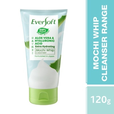 EVERSOFT Aloe Vera and Hyaluronic Acid Whip Cleanser 120G