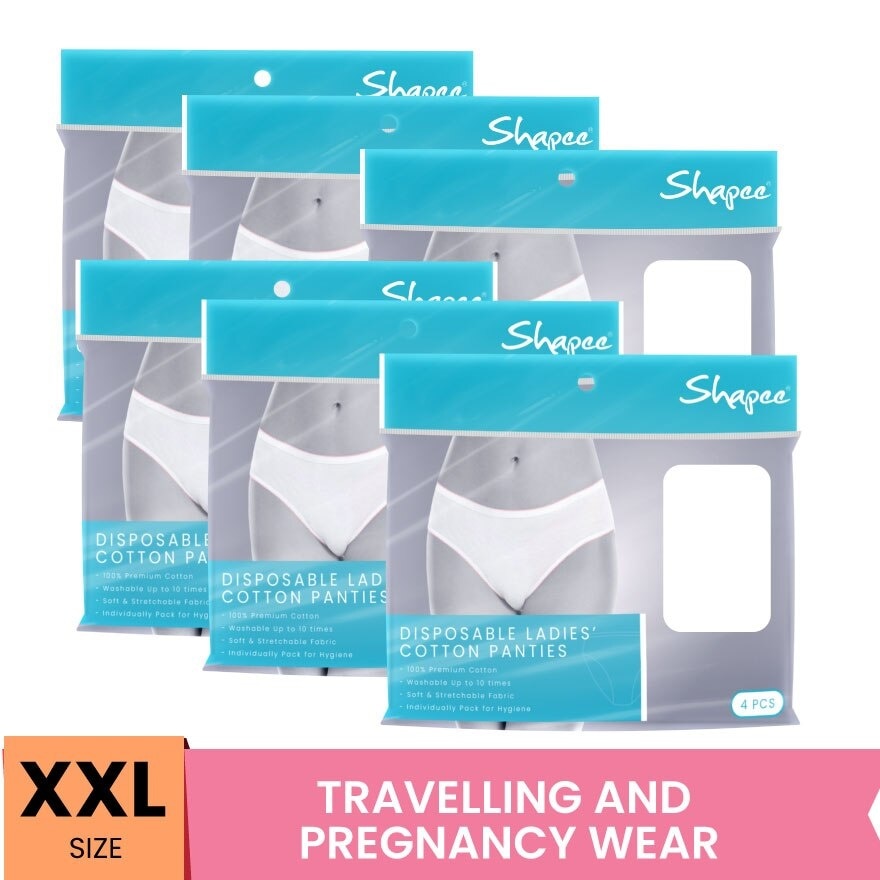 Disposable Ladies Cotton Panties (24 pcs) XXL