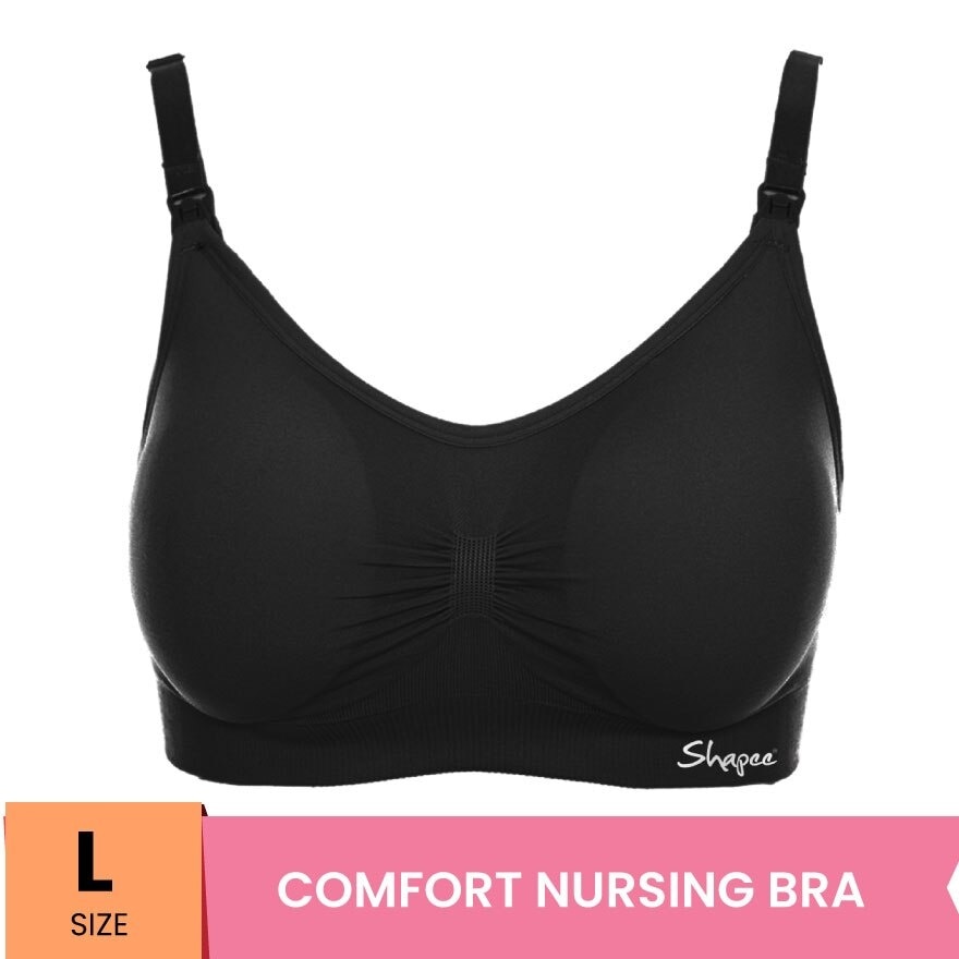 Classic Nursing Bra L Black
