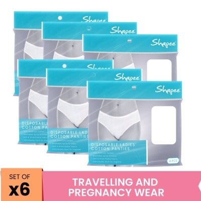 SHAPEE Disposable Ladies Cotton Panties (24 pcs) M