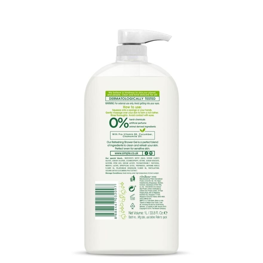 Kind To Skin Refreshing Shower Gel 1L