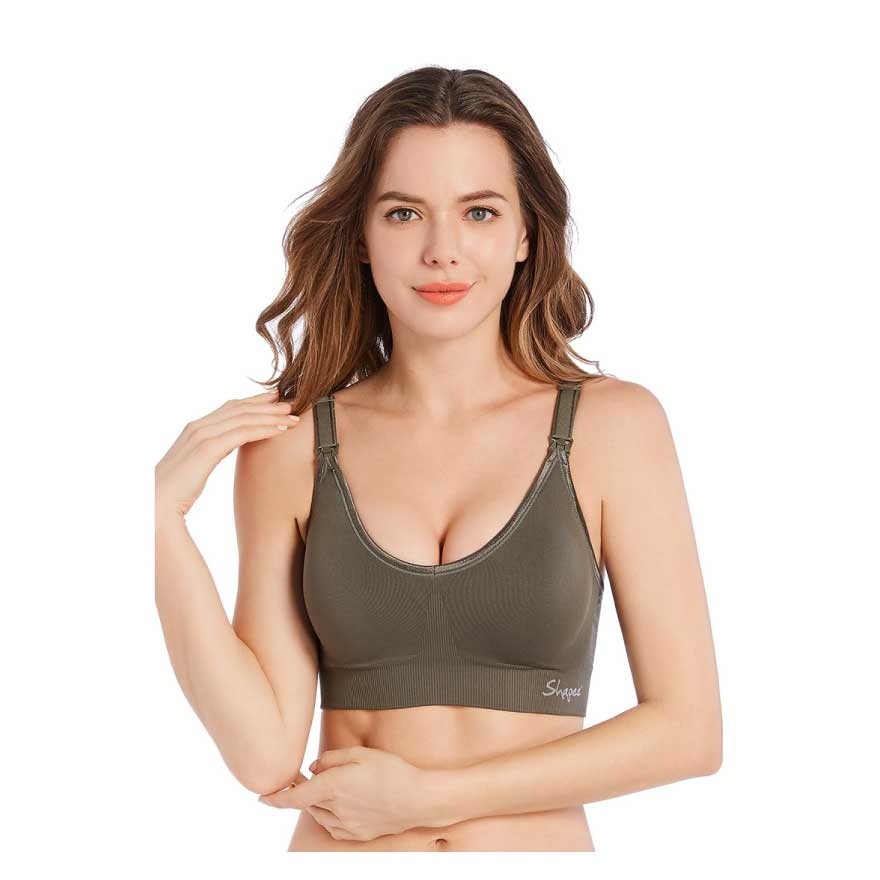 Luxe Nursing Bra M Olive