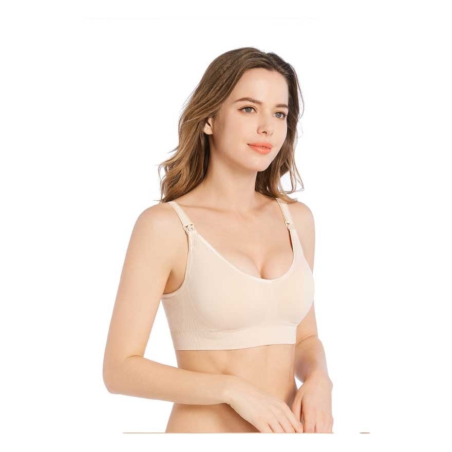 Luxe Nursing Bra L Beige