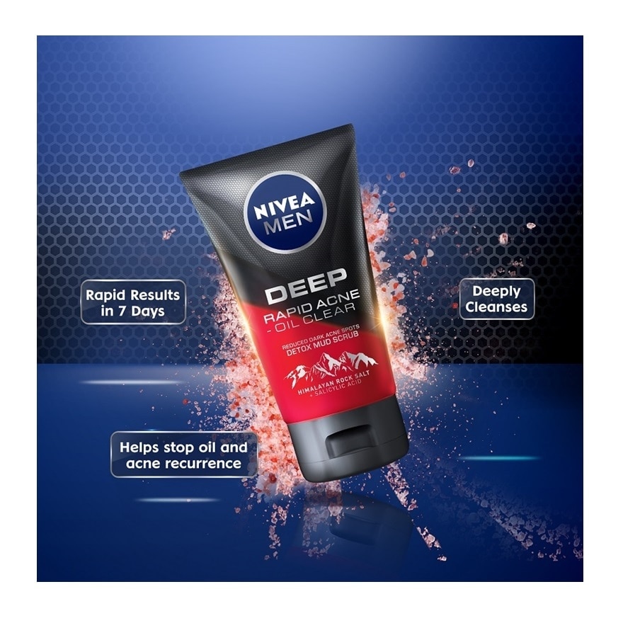 DEEP Rapid Acne Oil Clear Mud Scrub TWP 2x100g