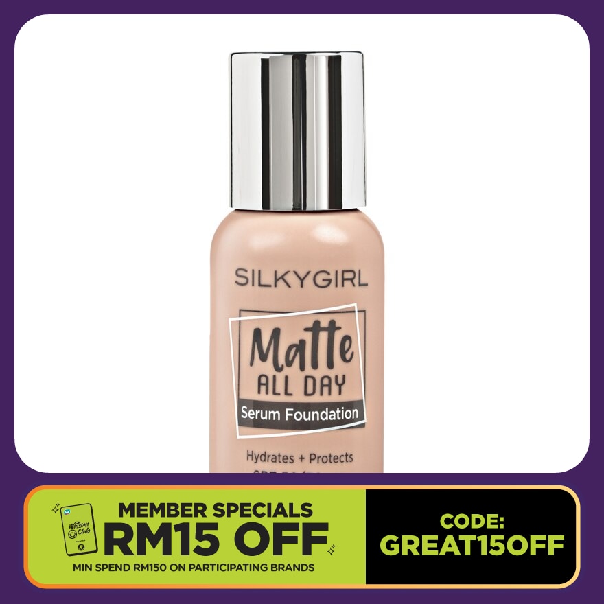 SILKYGIRL Matte All Day Serum Foundation 01 Ivory