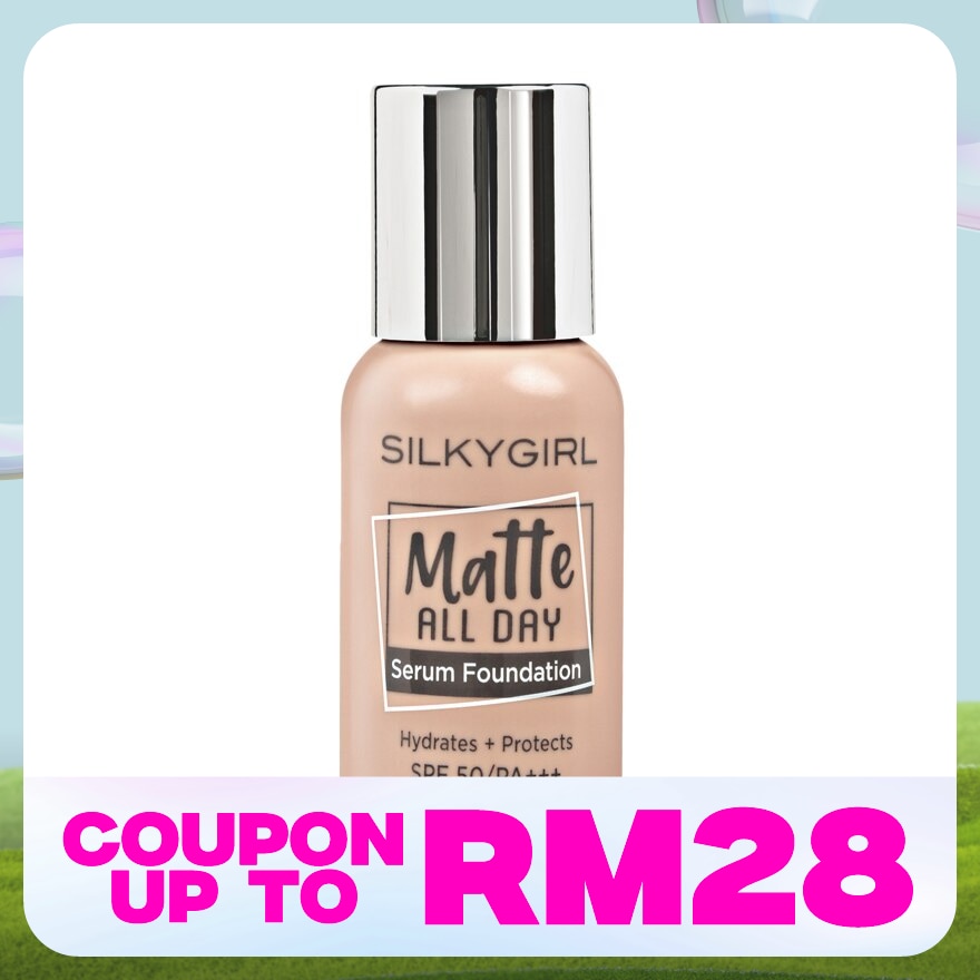 SILKYGIRL Matte All Day Serum Foundation 02 Natural Beige