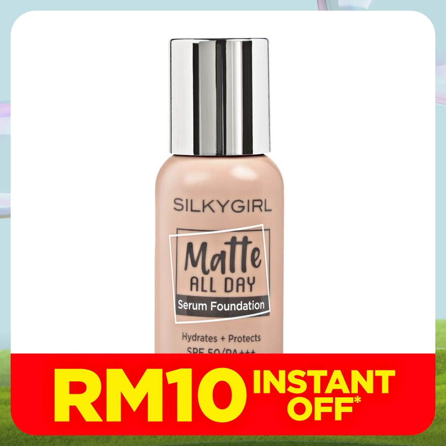 SILKYGIRL Matte All Day Serum Foundation 05 Natural Tan