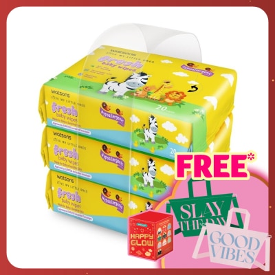 WATSONS Fresh Baby Wipes 20's x 3