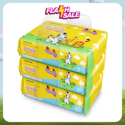 WATSONS Fresh Baby Wipes 20's x 3