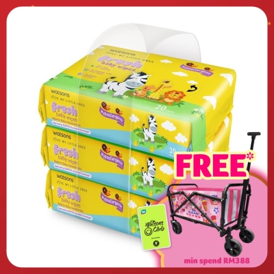 WATSONS Fresh Baby Wipes 20's x 3