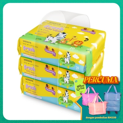 WATSONS Fresh Baby Wipes 20's x 3
