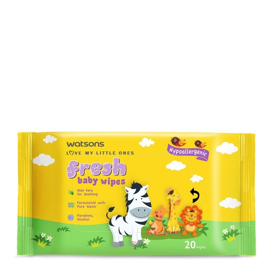 Fresh Baby Wipes 20's x 3