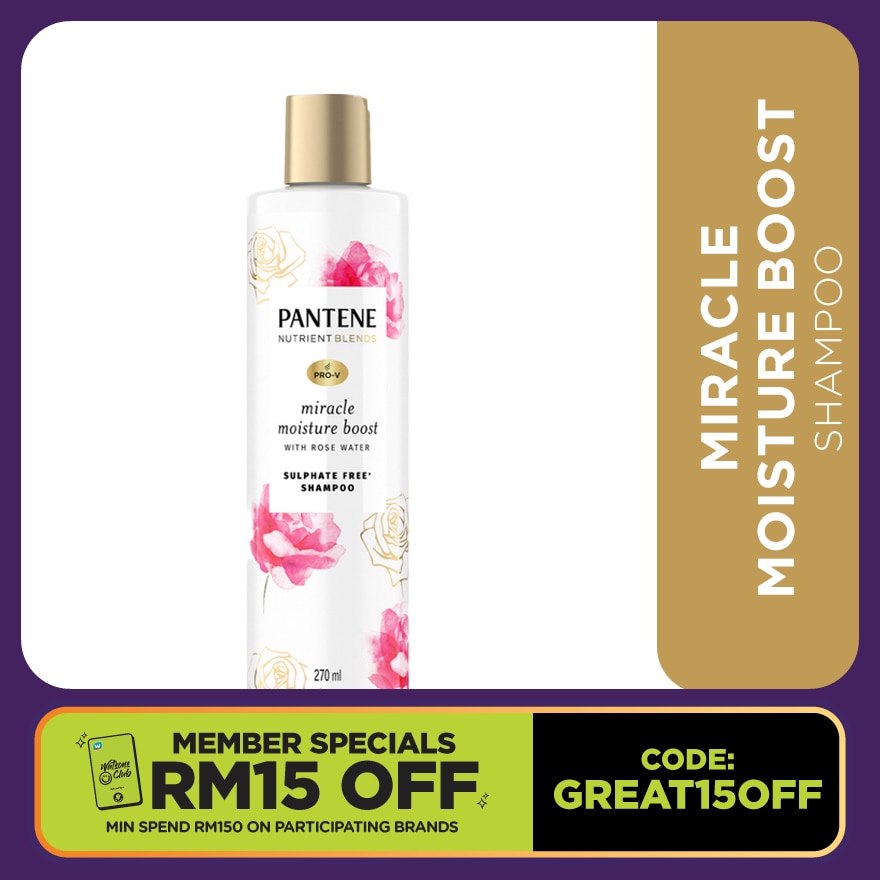 Nutrient Blends Miracle Moisture Boost Rose Water Shampoo 270 ml