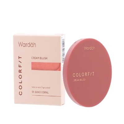 WARDAH Colorfit Cream Blush 01 Sand Coral 3g