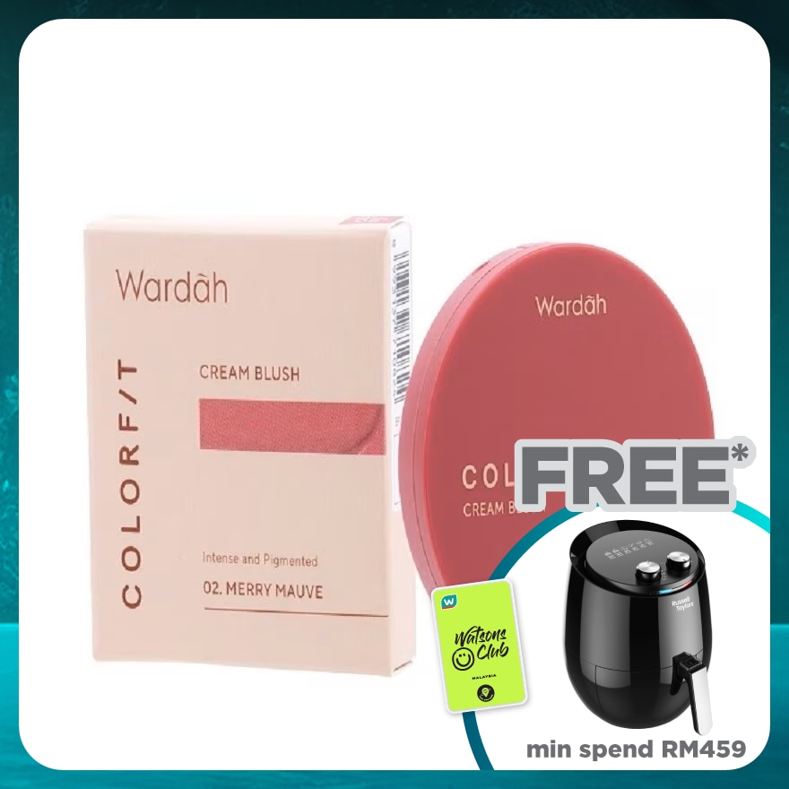 WARDAH Colorfit Cream Blush 02 Merry Mauve 3g