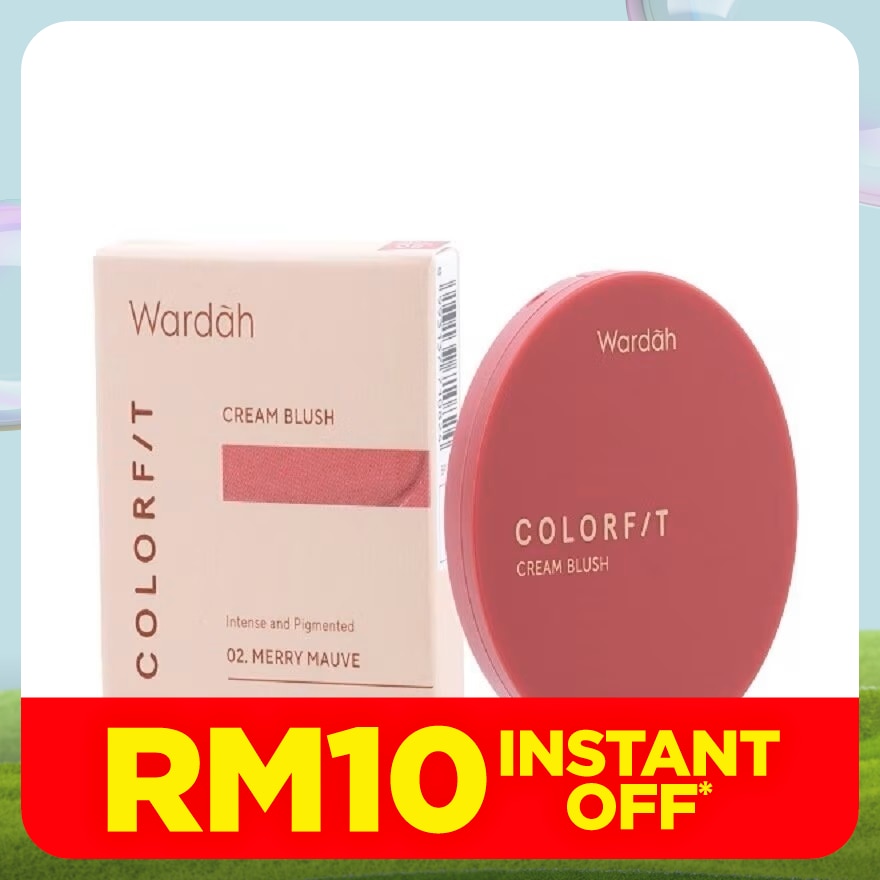 WARDAH Colorfit Cream Blush 02 Merry Mauve 3g