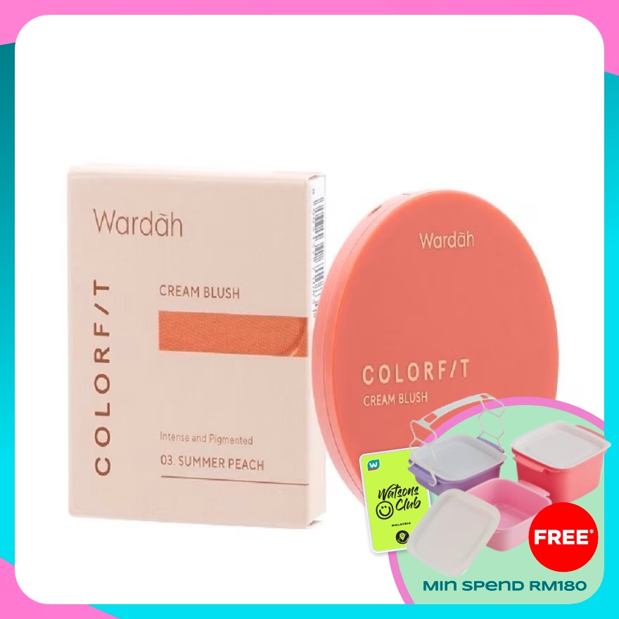 WARDAH Colorfit Cream Blush 03 Summer Peach 3g