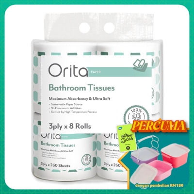 ORITA - ORITA TOILET ROLL 3Ply 260 Sheets x 8s