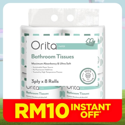 ORITA ORITA TOILET ROLL 3Ply 260 Sheets x 8s