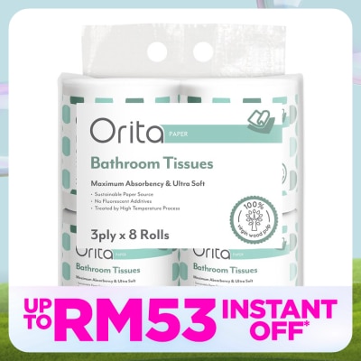 ORITA ORITA TOILET ROLL 3Ply 260 Sheets x 8s